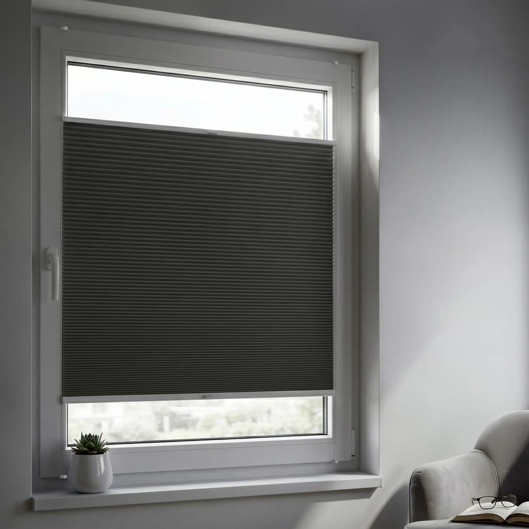 Easyfix Allday Wabenplissee | 90 x 200 cm, grau