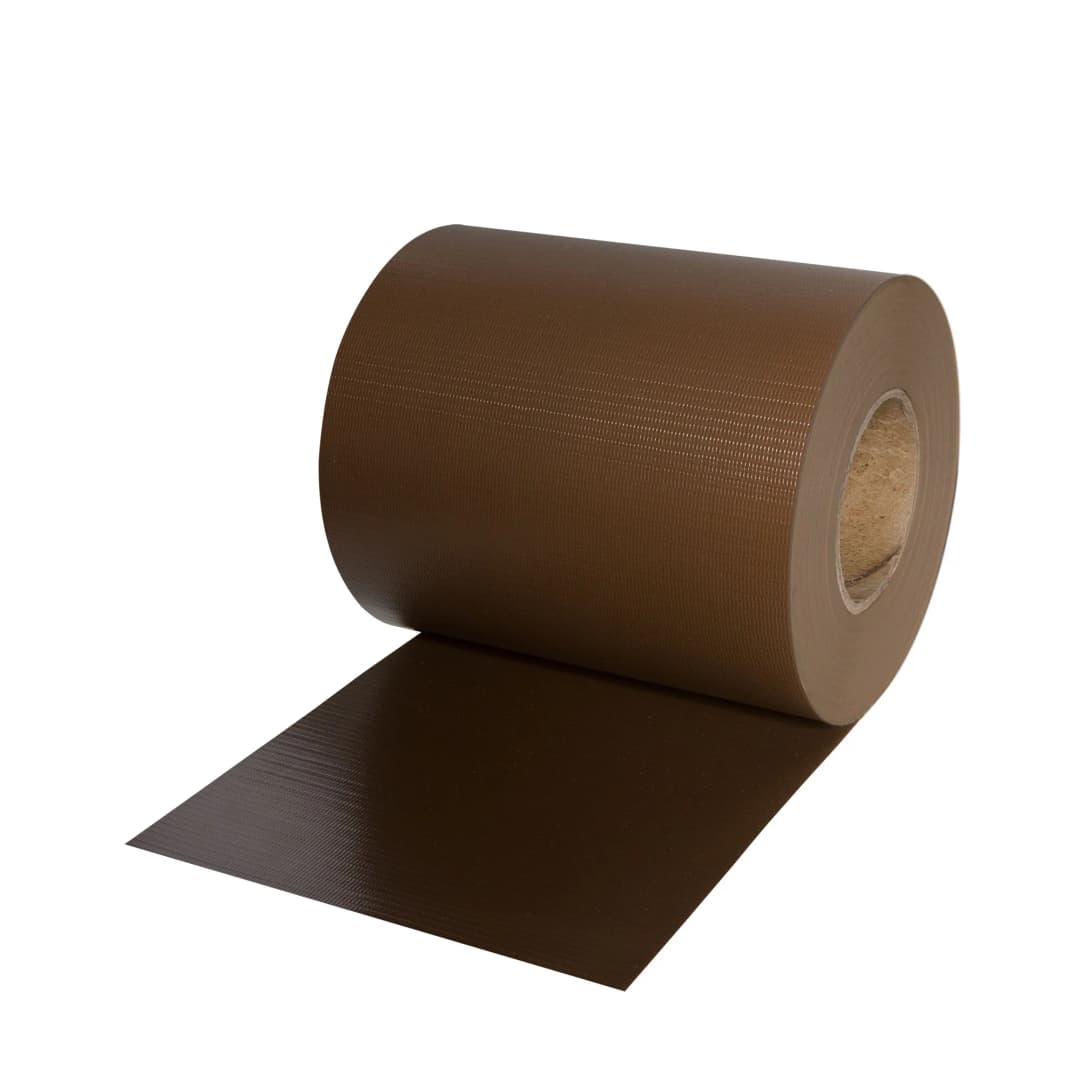 PVC Sichtschutzstreifen | inkl. 25 Befestigungsclips, 19 cm x 40 m, braun | JAROLIFT
