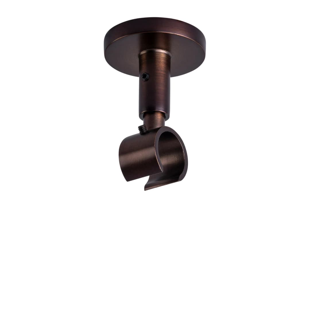 Deckenhalter für Gardinenstange mit Innenlauf | ⌀ 19 mm, rot-bronze gebürstet, 1-läufig