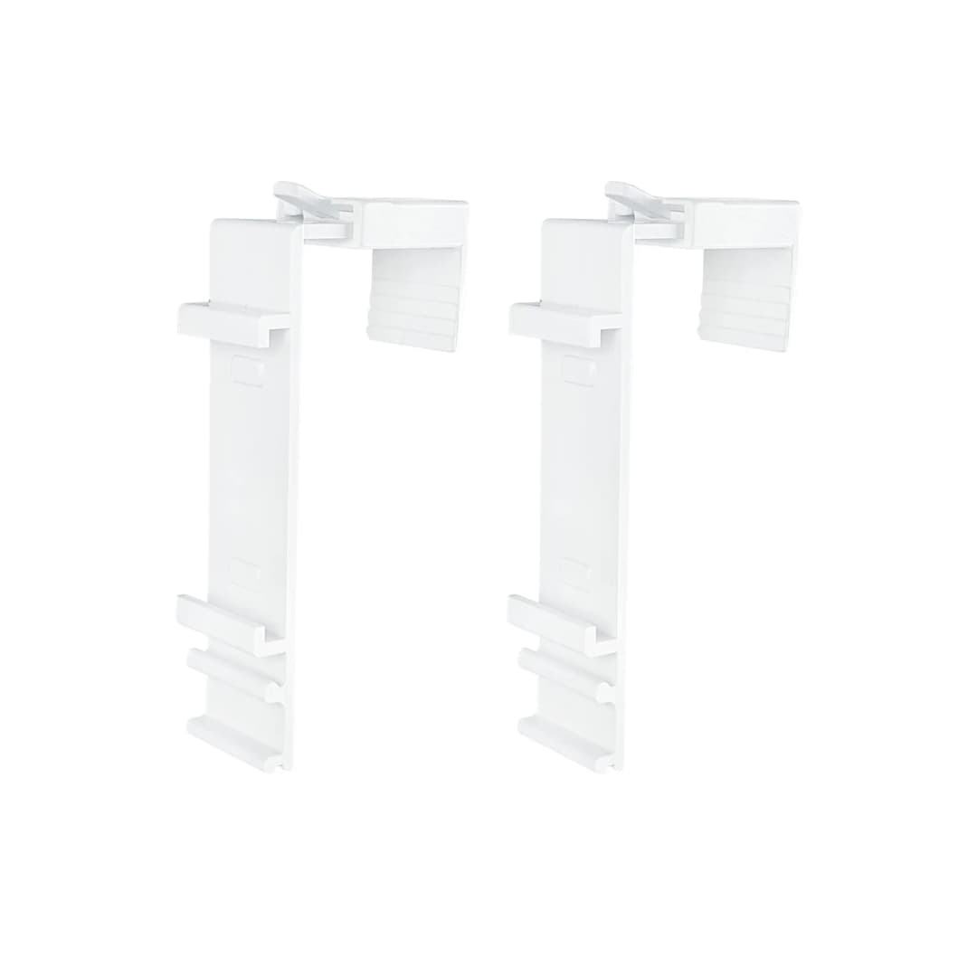 Klemmhalter für Klemmfix Doppelrollo | 15 - 23 mm Fensterflügel | 2er Set, weiß | VICTORIA M