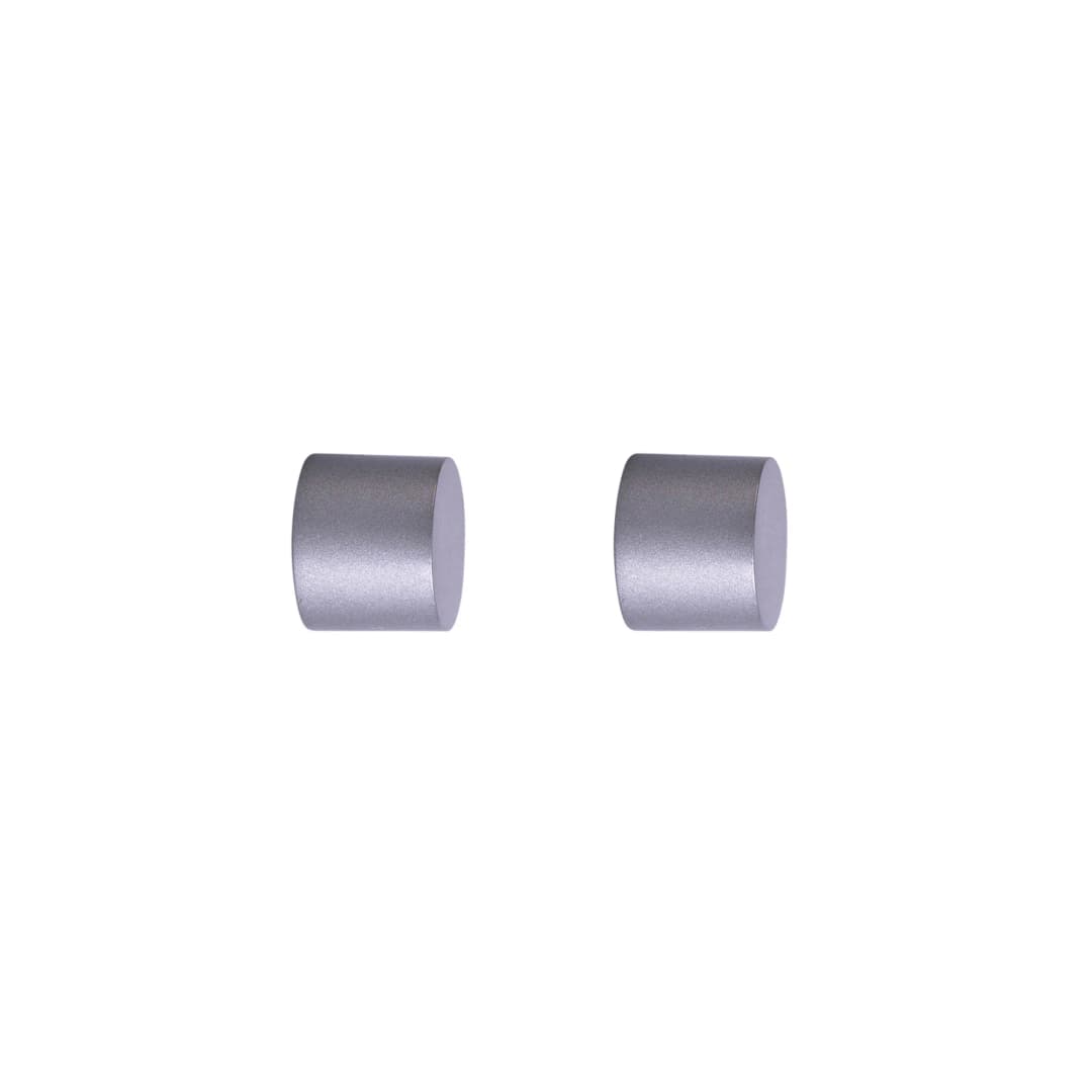 Endstück für Gardinenstange | ⌀ 19 mm, silber, Kappe, 2 Stück