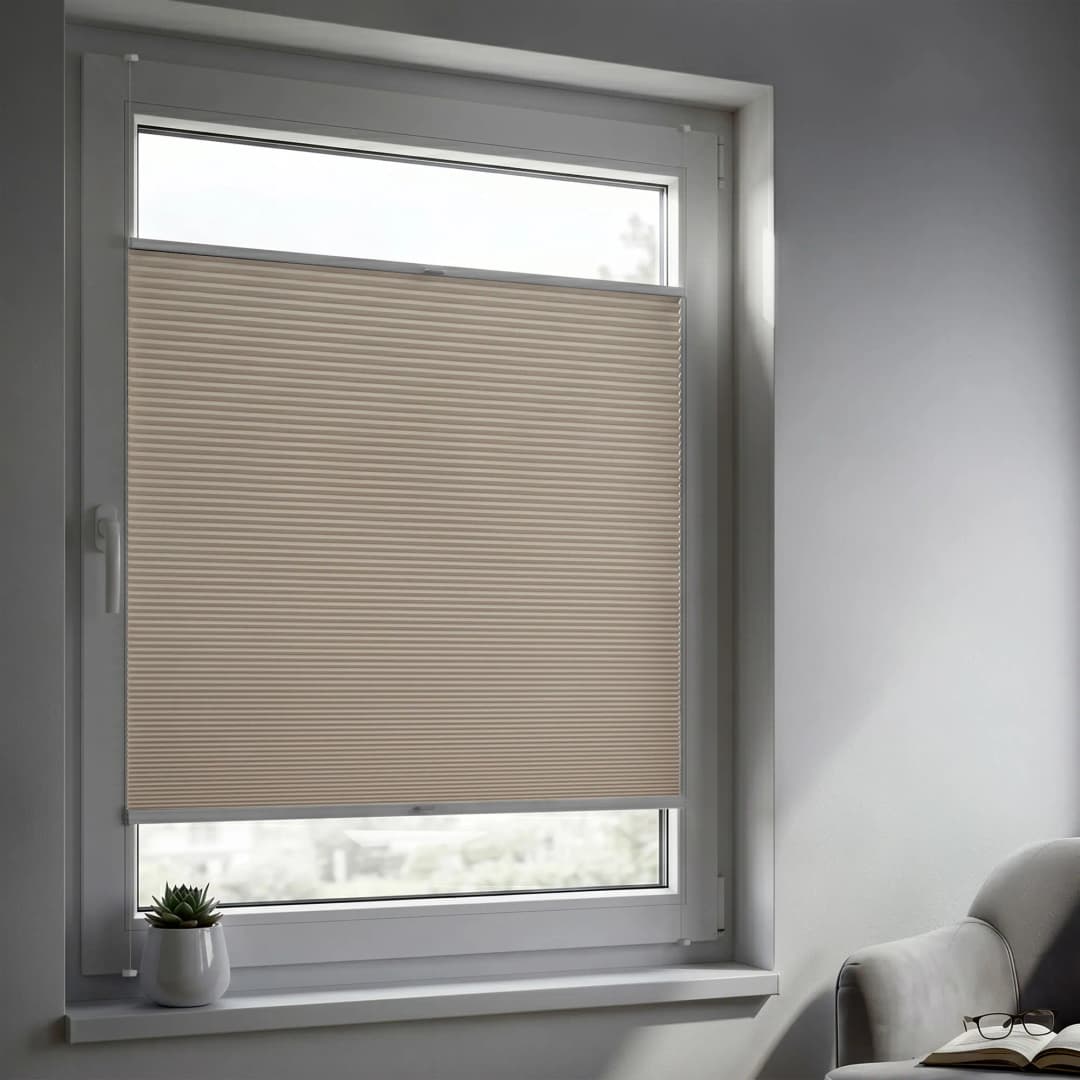Easyfix Allday Wabenplissee | 90 x 200 cm, beige