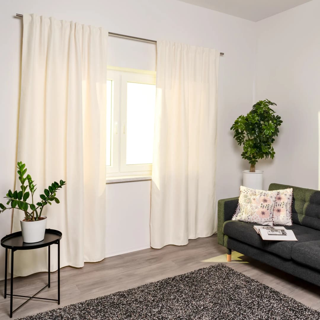 Home Wohnideen PELLU Thermo-Vorhang mit Kombiband | blickdicht, 135 x 245 cm, wollweiß, 2 Stück