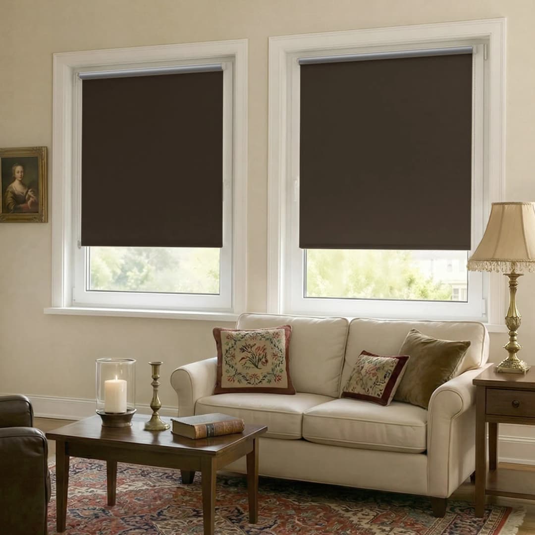 Verdunkelungsrollo / Thermorollo Tenebra | 155x160 cm, dunkelbraun | VICTORIA M Thermo Rollo, Thermo-Rollo