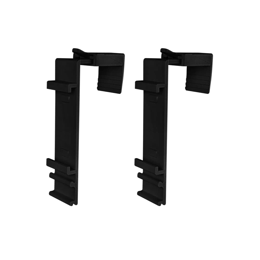 Klemmhalter für Klemmfix Doppelrollo | 15 - 23 mm Fensterflügel | 2er Set, schwarz | VICTORIA M