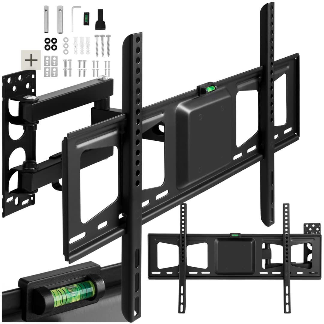 TV Wandhalterung neigbar, schwenkbar für 32" (81cm) - 100" (254cm), VESA max.: 600x400, bis 60kg - schwarz