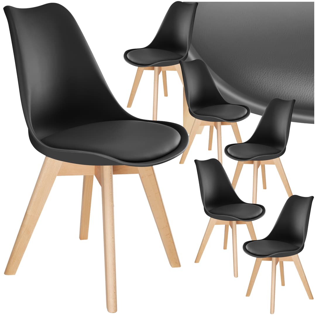 Esszimmerstühle Frederikke - schwarz, 6er Set
