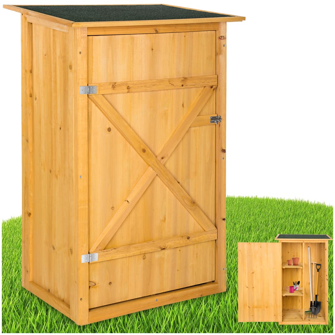 Gartenschrank Taman mit Flachdach - braun