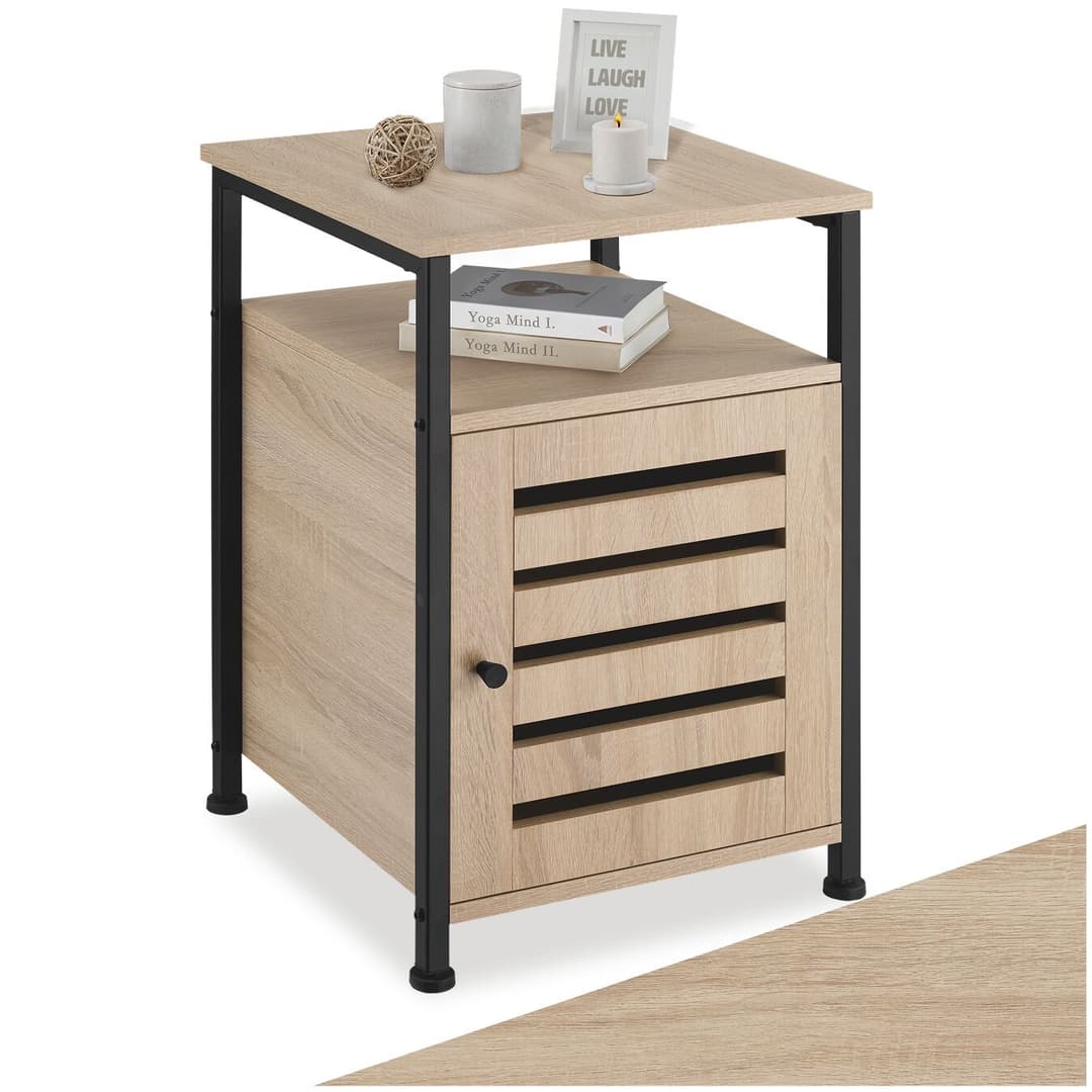 Beistellschrank Cork 40,5x40,5x60,5cm - Industrial Holz hell, Eiche Sonoma