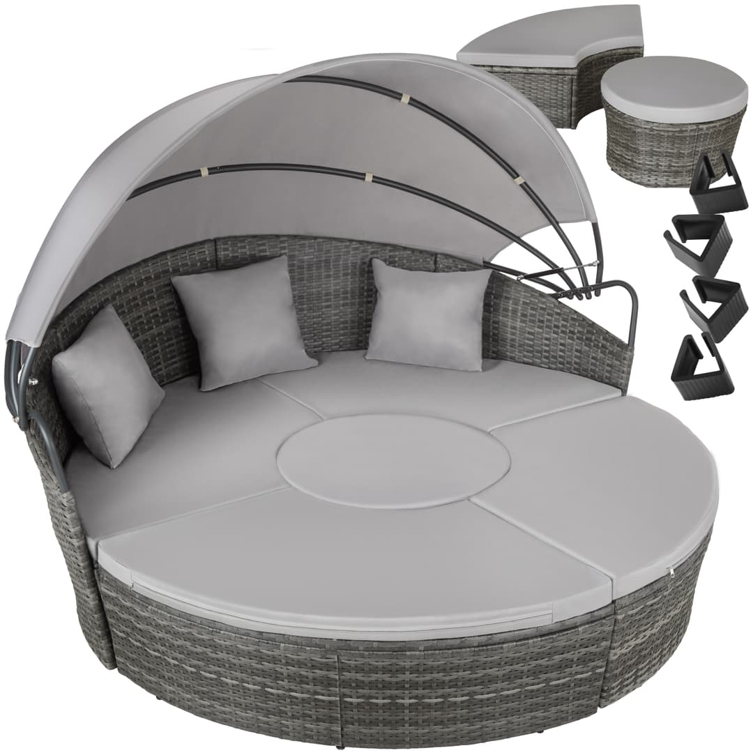 Rattan Sonneninsel Santorin - grau