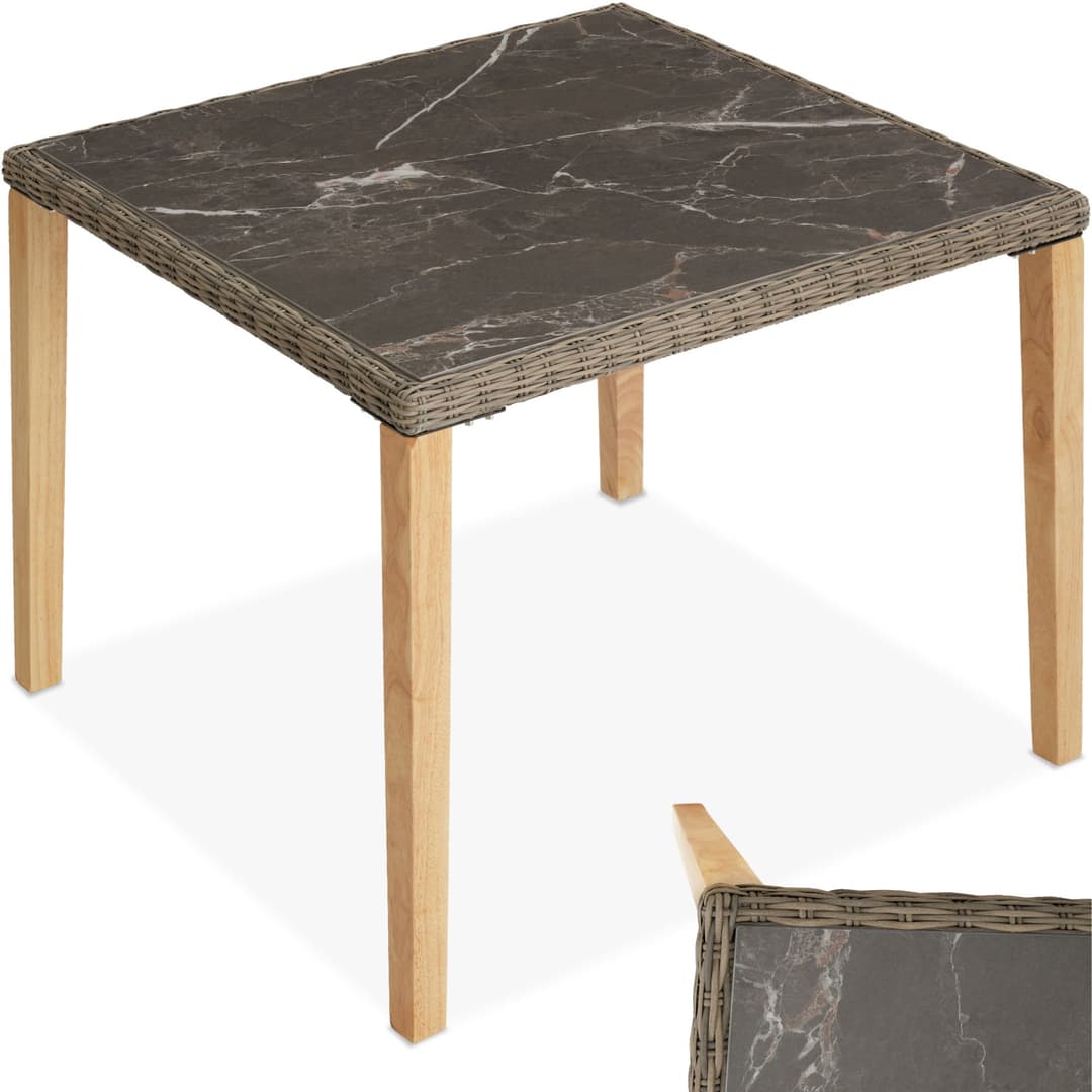 Rattan Tisch Tarent 93,5x93,5x75cm - natur