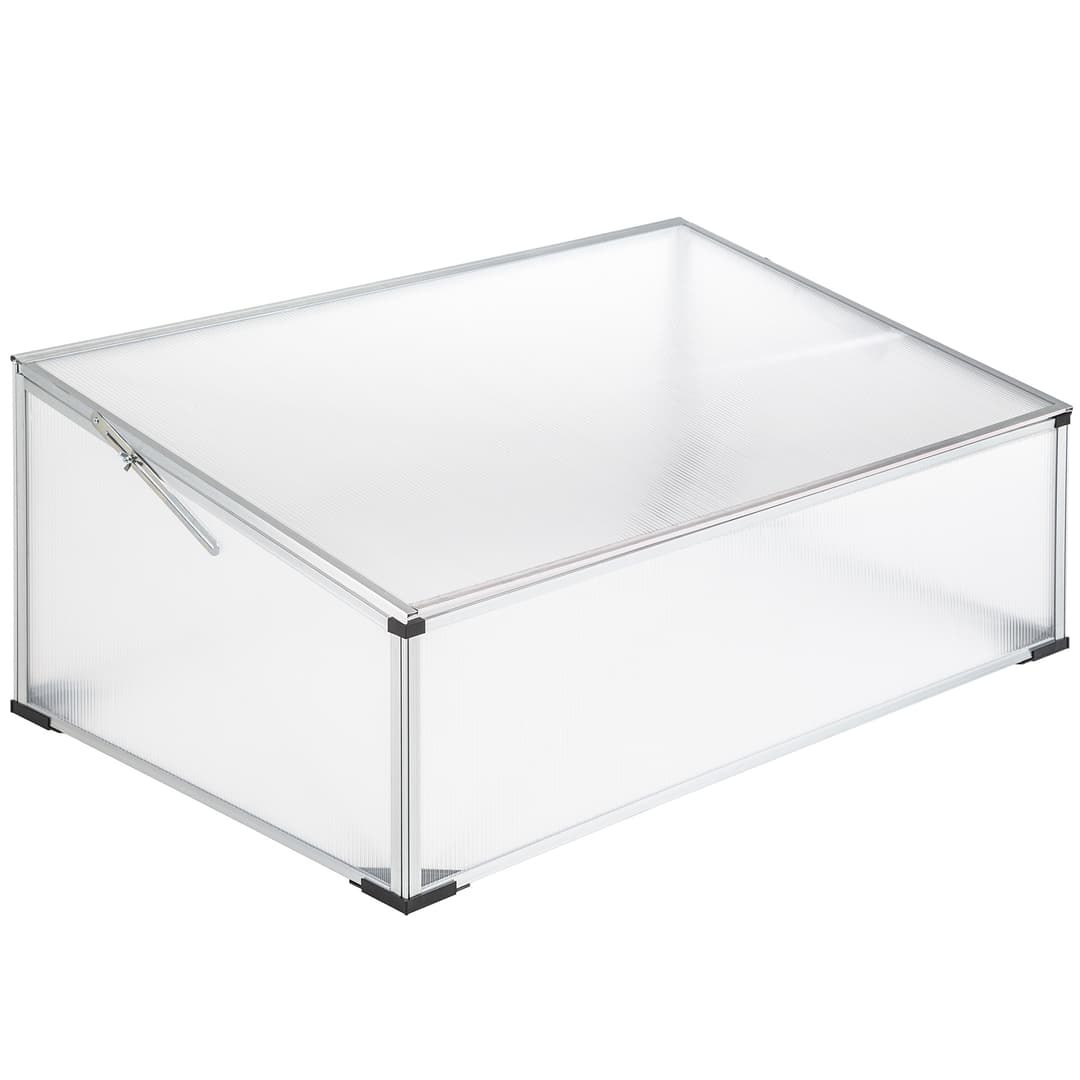 Frühbeet aus Aluminium mit arretierbarem Dach - 102 x 61 x 41 / 31 cm