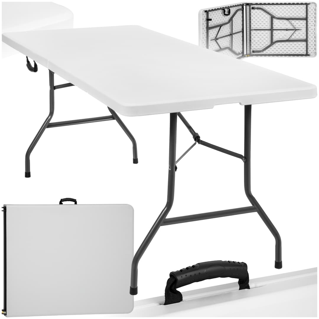 Camping Klapptisch 183x76x74cm - weiß