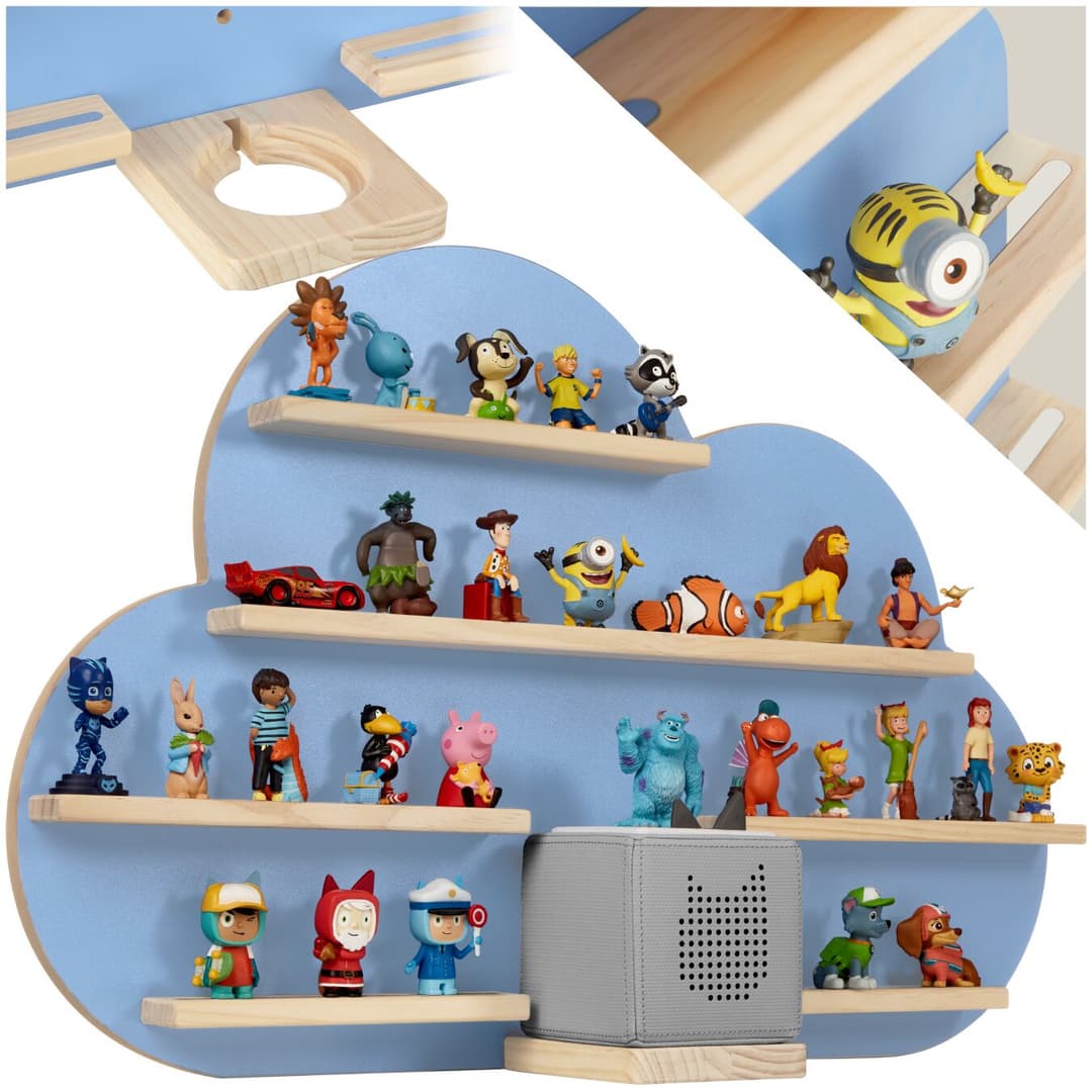 Wandregal MyLittleStory Cloud für bis zu 28 Tonies - blau