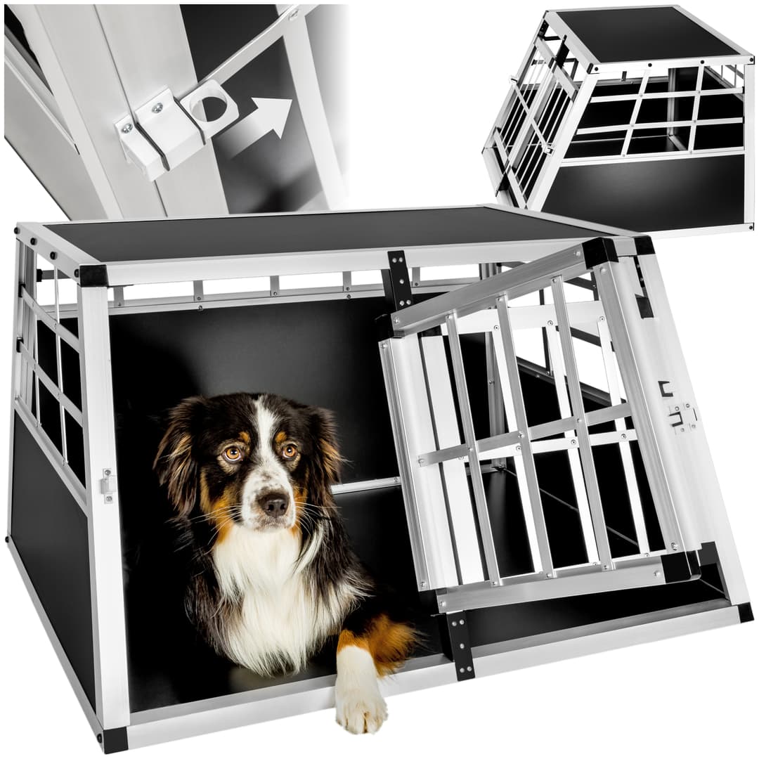 Hundetransportbox doppel mit gerader Rückwand - 89 x 69 x 50 cm