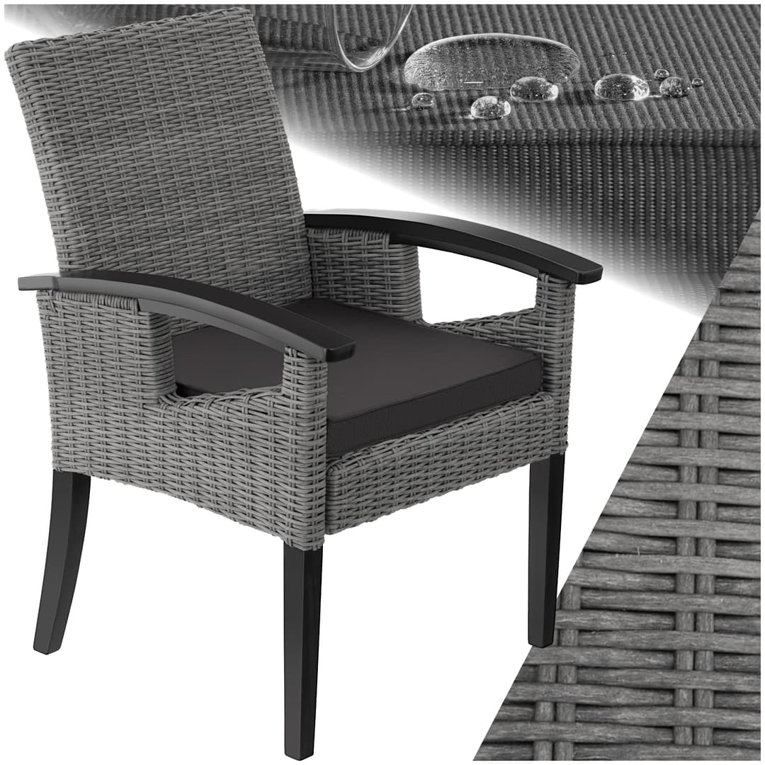 Rattan Stuhl Rosarno - grau