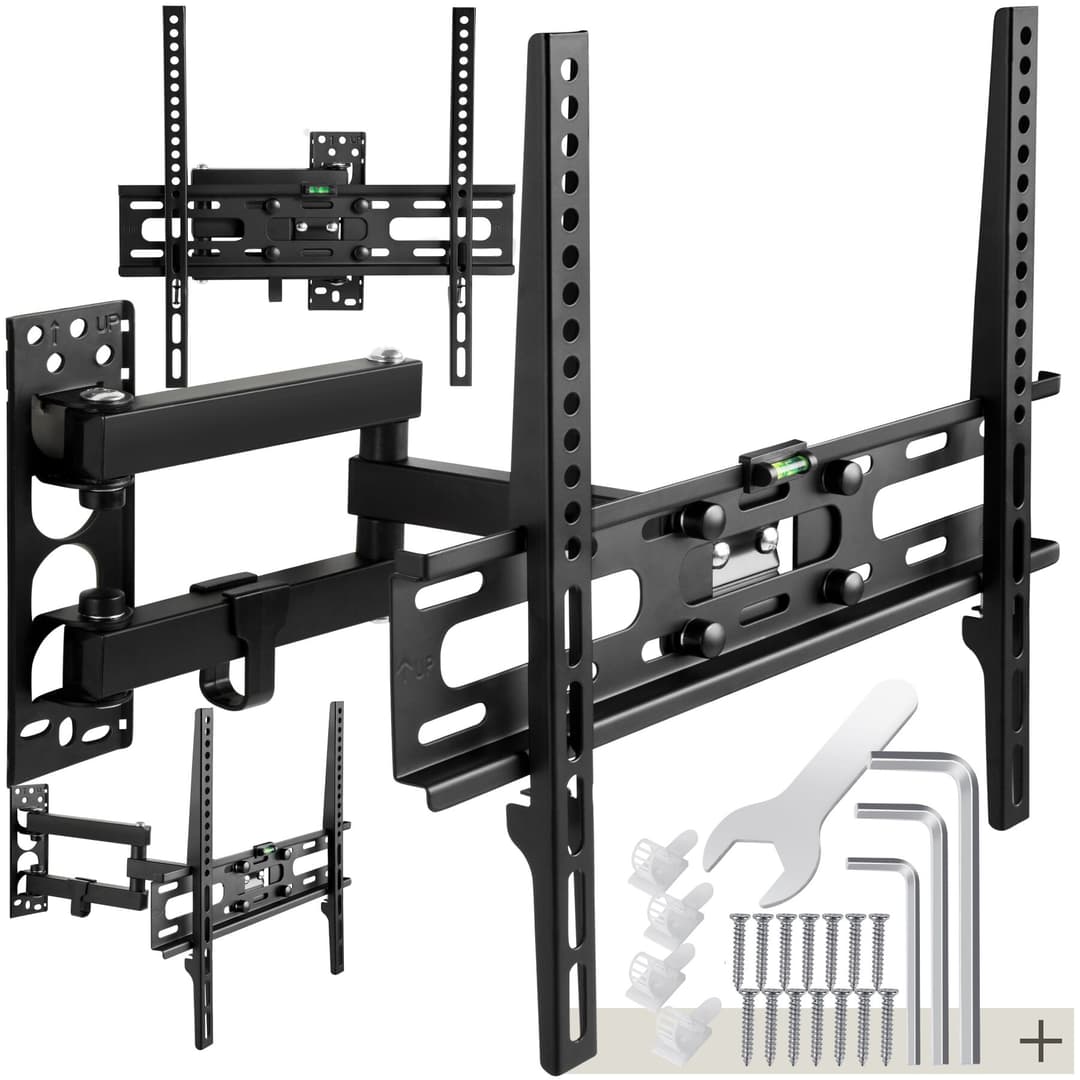 TV Wandhalterung neigbar, schwenkbar für 26" (66cm) - 75" (191cm), VESA max.: 400x400, bis 50kg - schwarz