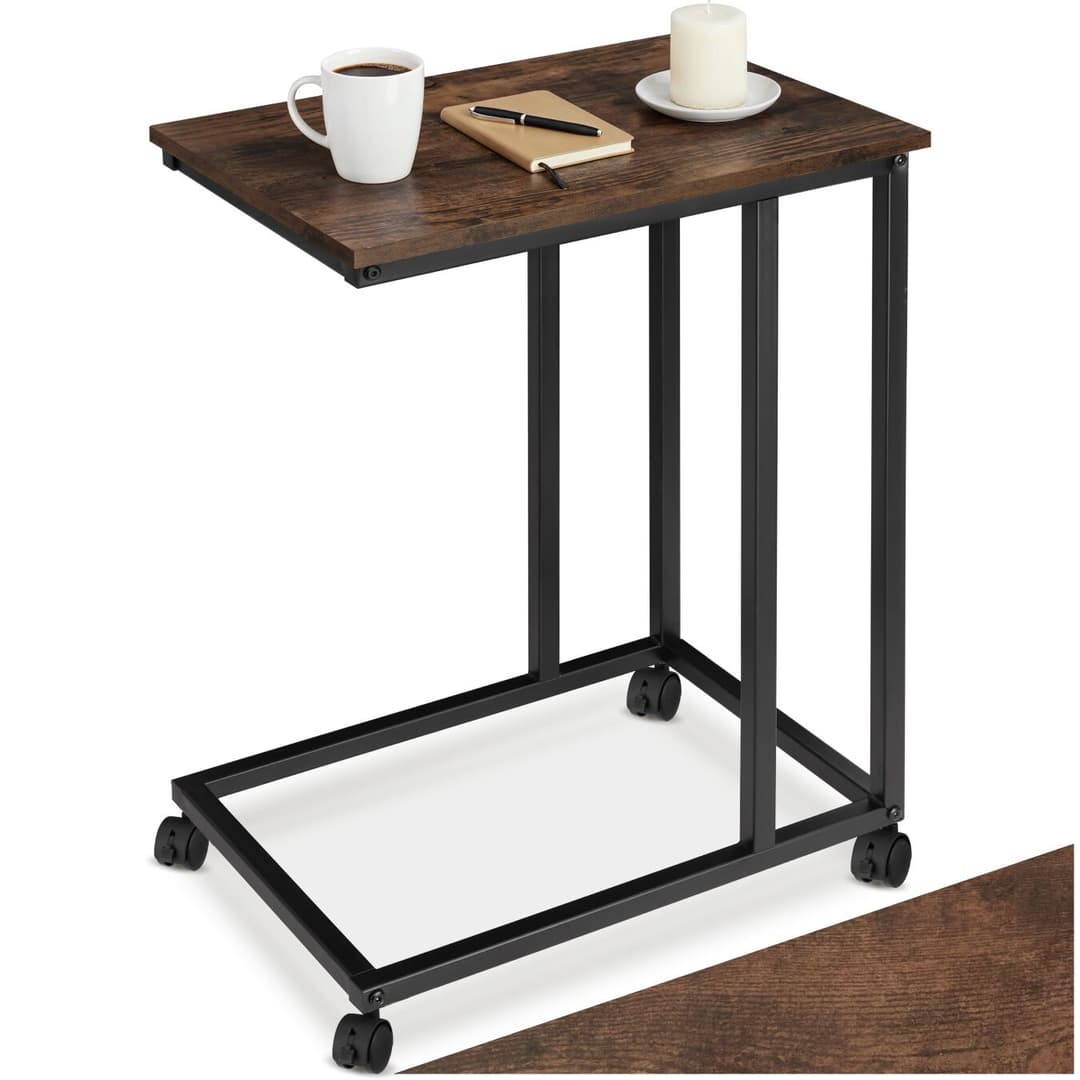 Beistelltisch Luton 48x35x70cm - Industrial Holz dunkel, rustikal