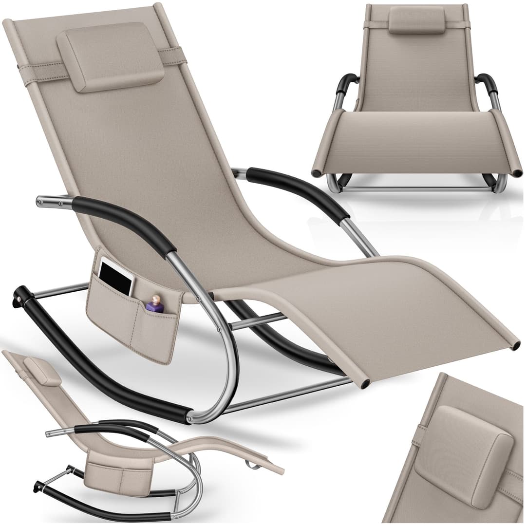 Sonnenliege Taya, ergonomisch, Schwingfunktion - beige, pro Stück