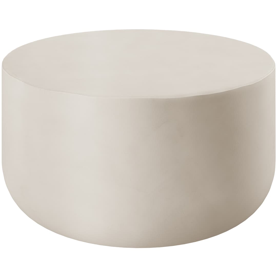 Runder Couchtisch Ronan, für In- & Outdoor, 80x39,5 cm - beige