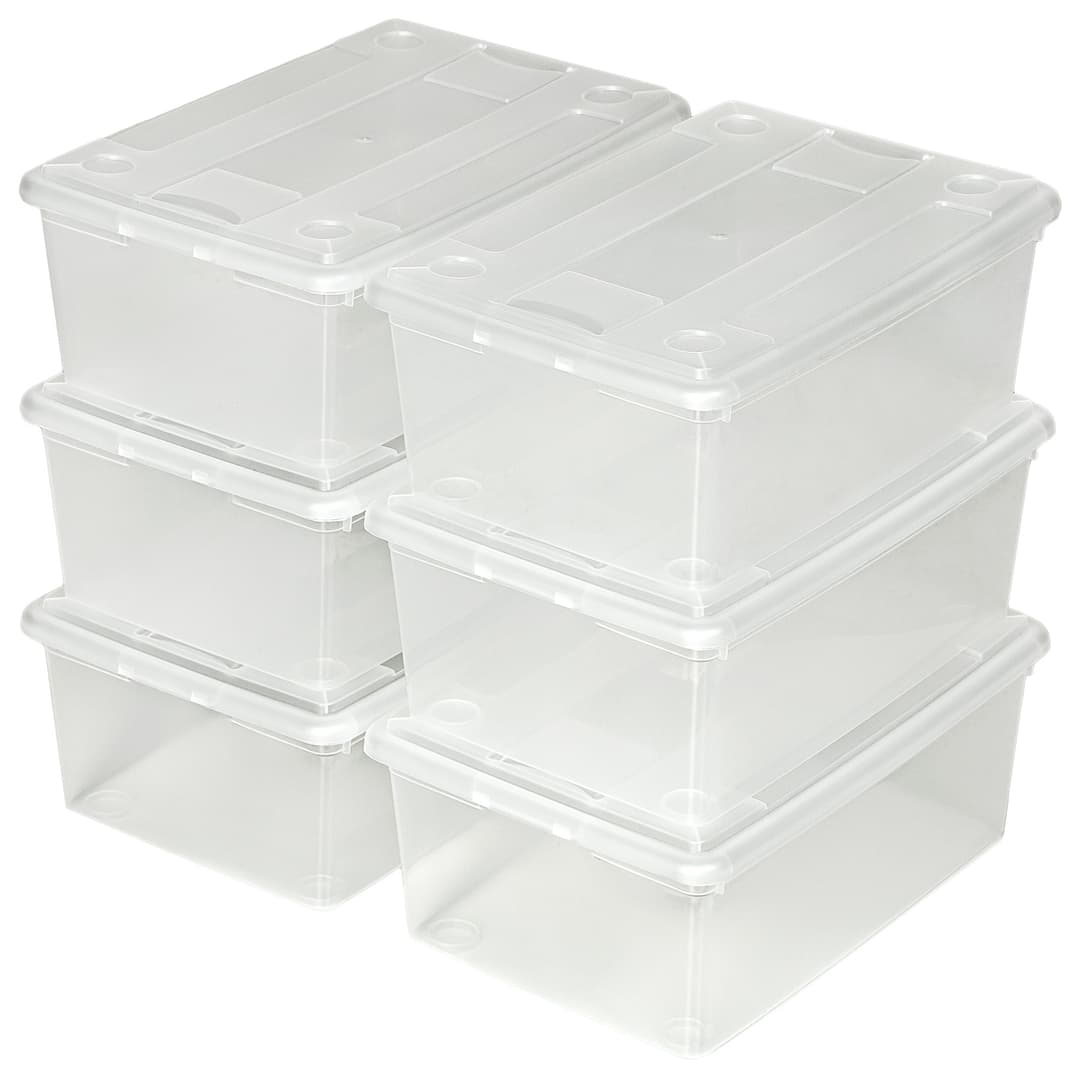 Aufbewahrungsboxen 6er Set - transparent