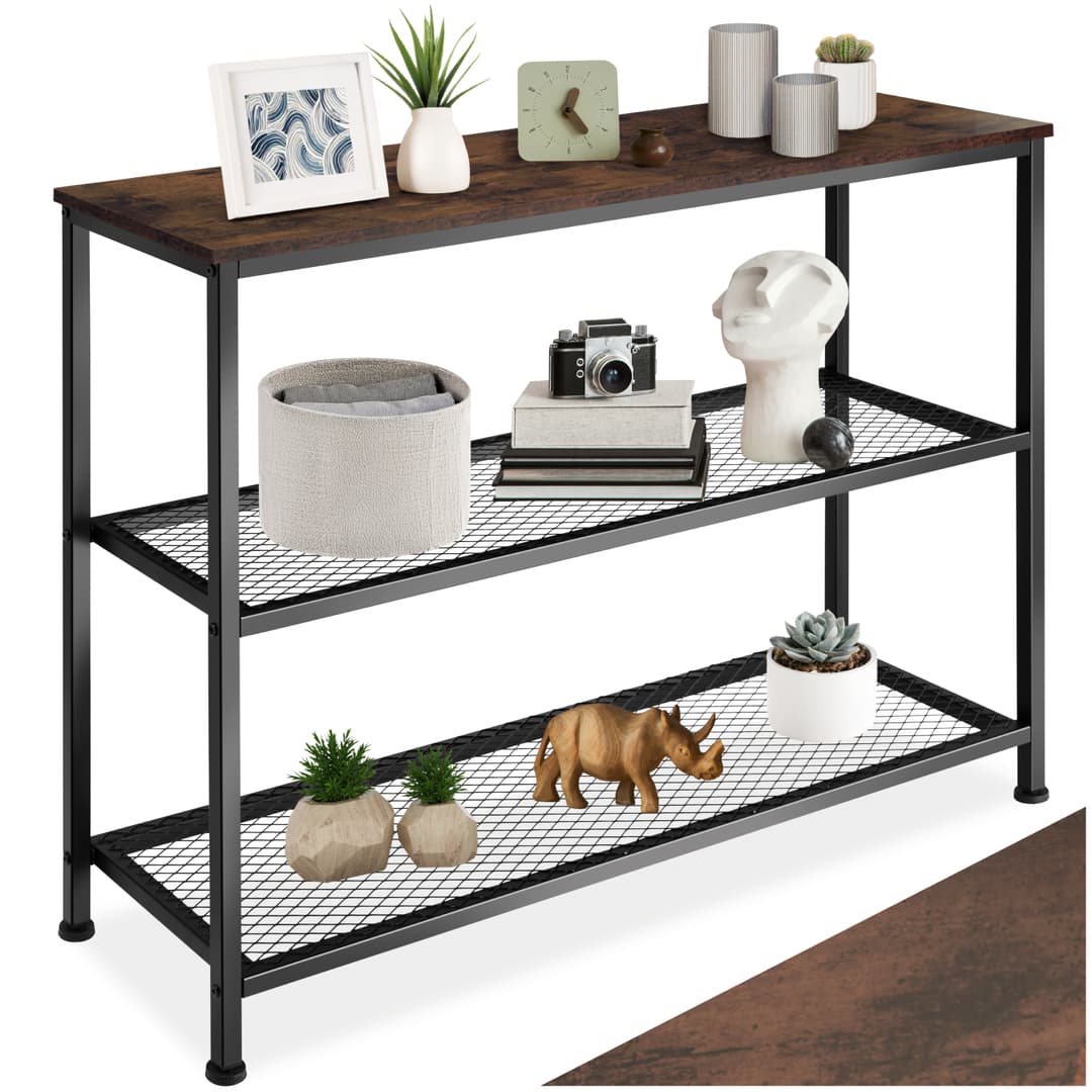 Konsolentisch Bristol 100x30x81cm - Industrial Holz dunkel, rustikal
