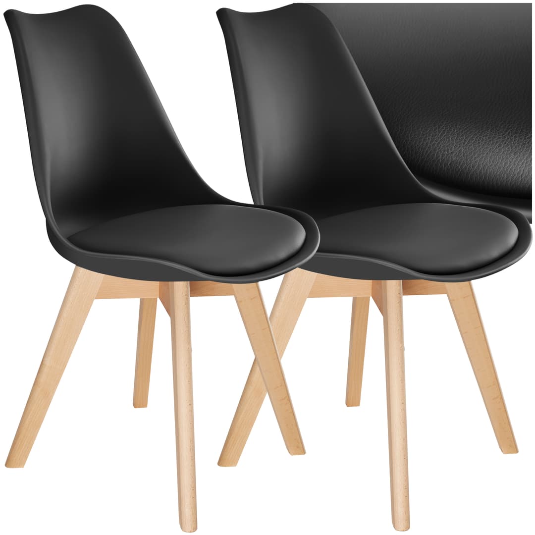 Esszimmerstühle Frederikke - schwarz, 2er Set