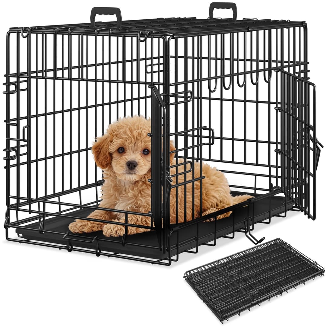 Hundekäfig-Gitterbox Luna, klappbar, mit 2 Türen - 78 x 48 x 52,5 cm