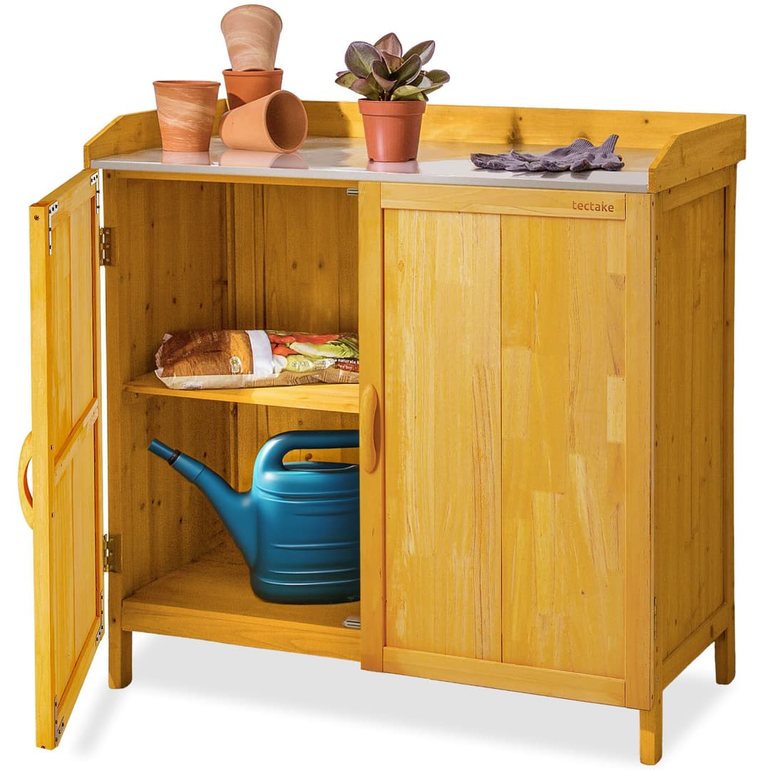 Pflanztisch Vita mit Unterschrank - braun