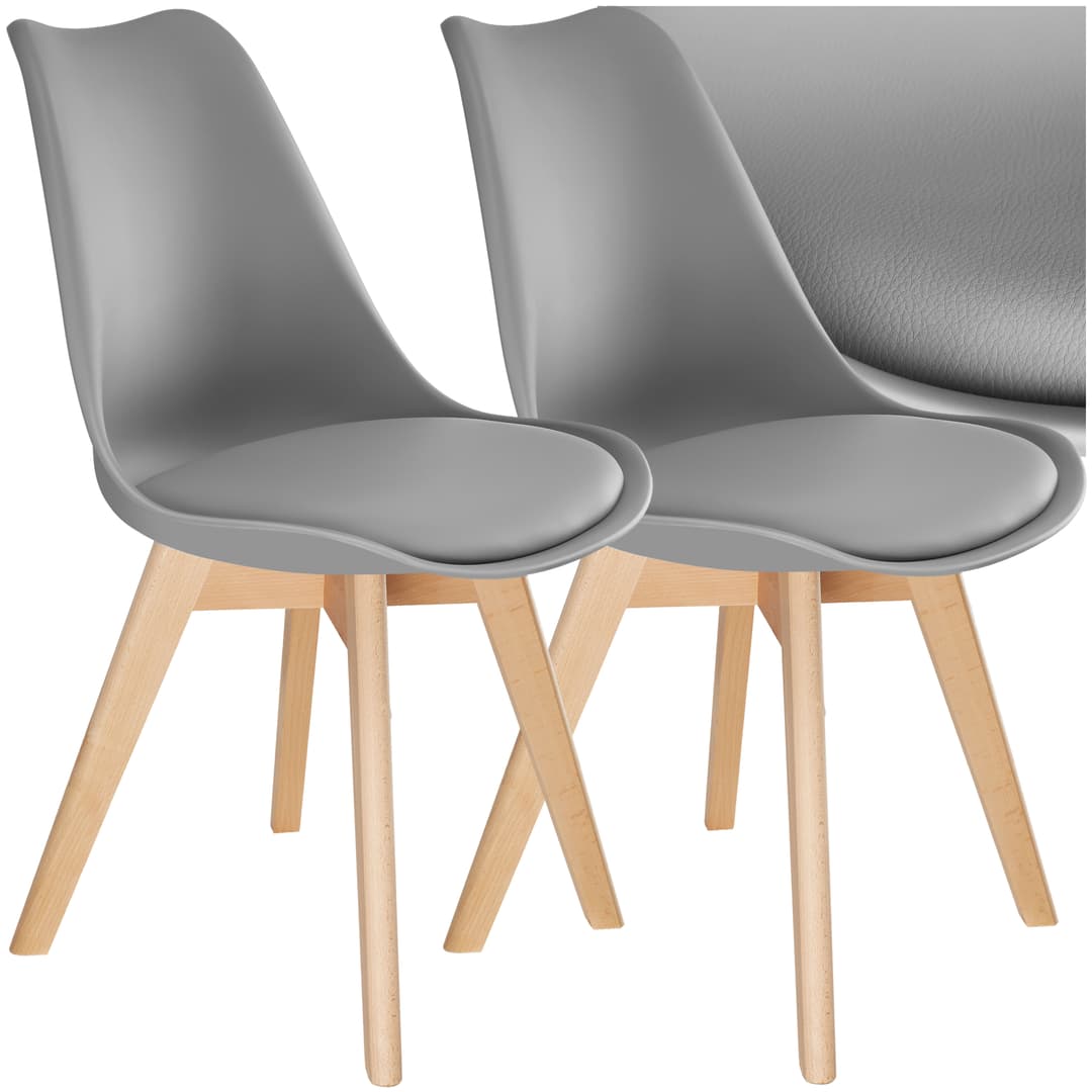 Esszimmerstühle Frederikke - grau, 2er Set