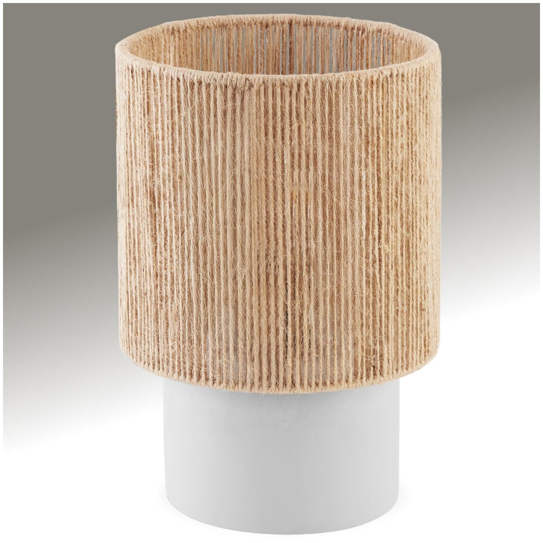 Tischleuchte Klea aus Jute im Boho-Stil, 60W - natur