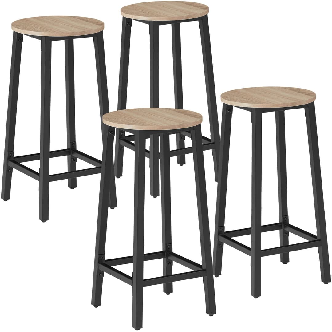 Barhocker Corby - Industrial Holz hell, Eiche Sonoma