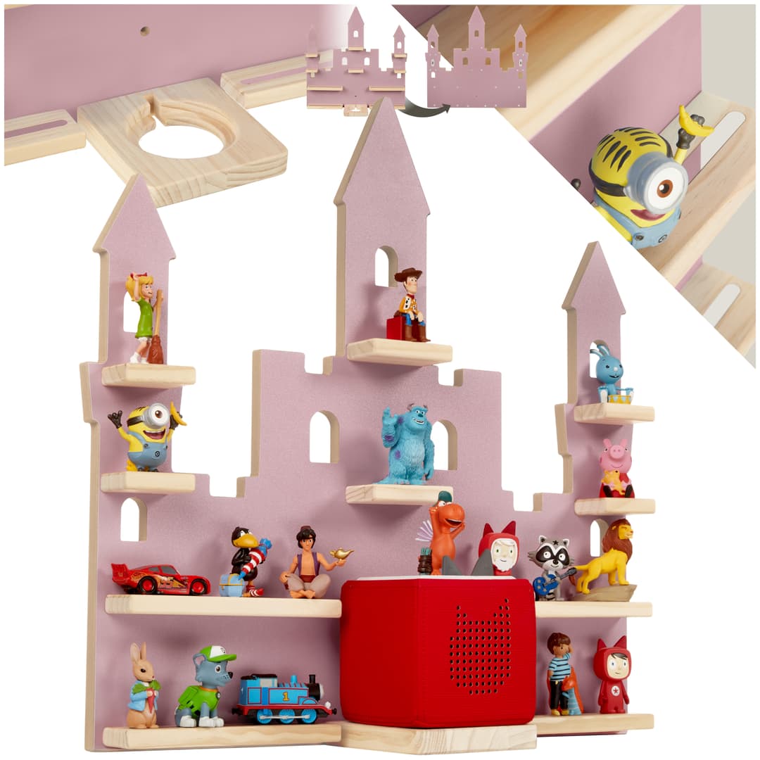 Wandregal MyLittleStory Princess Castle für bis zu 22 Tonies - pink