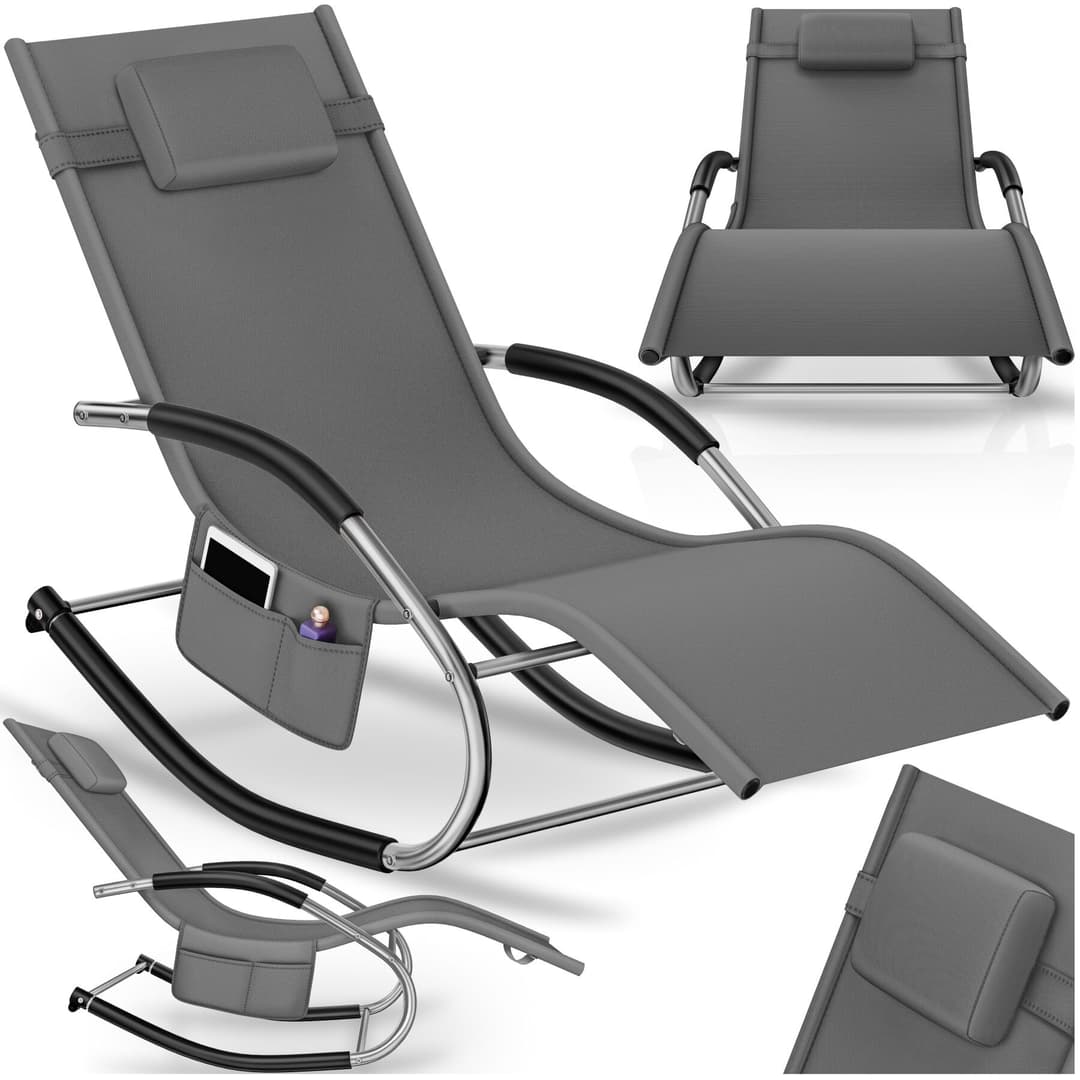 Sonnenliege Taya, ergonomisch, Schwingfunktion - grau, pro Stück