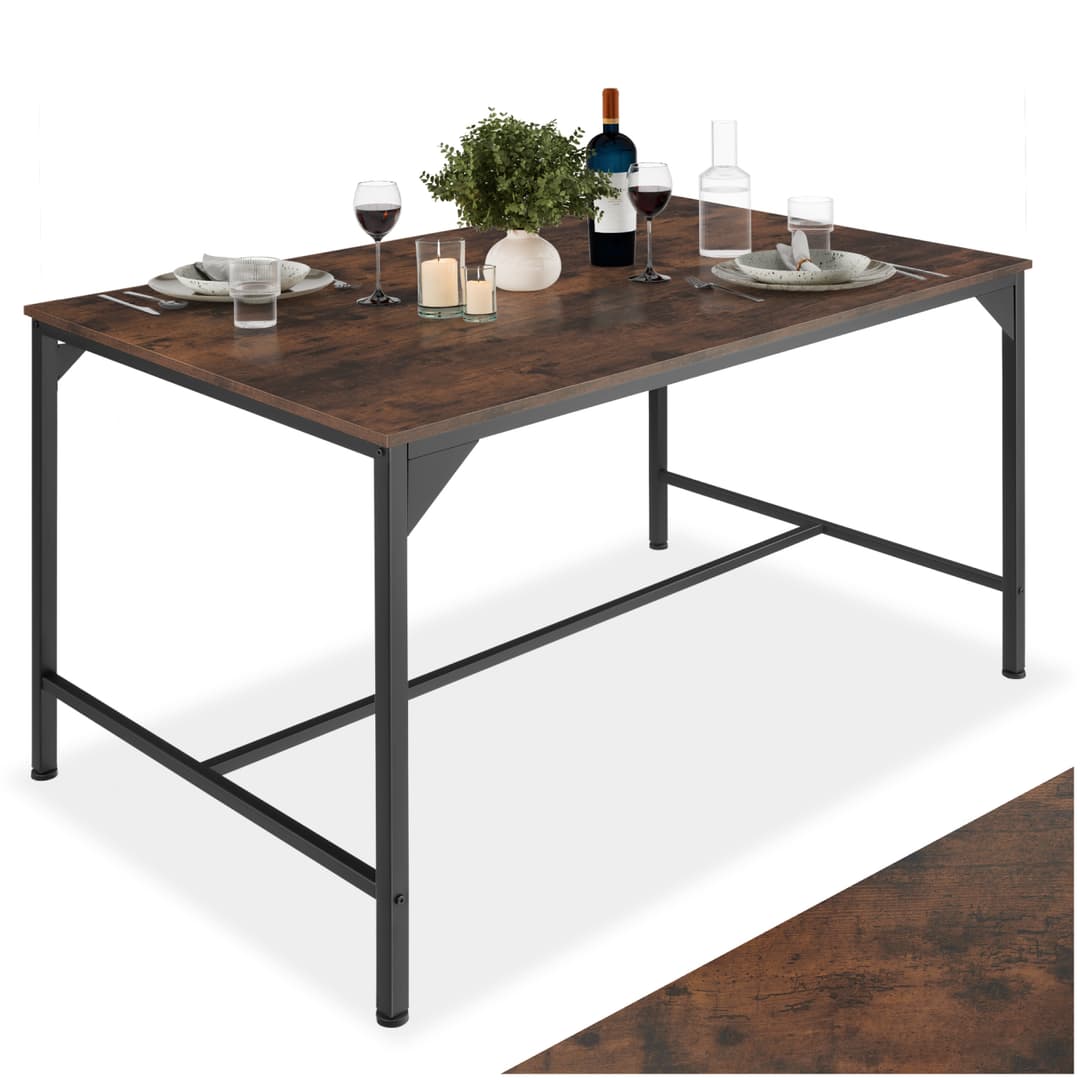 Esstisch Belfast 120x75x75cm - Industrial Holz dunkel, rustikal