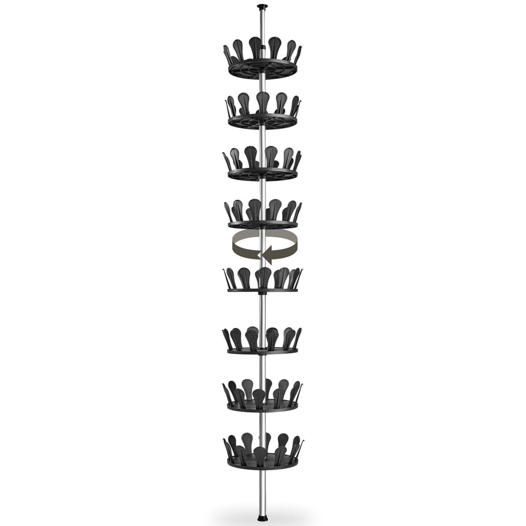 Schuhkarussell 26,5x100-300cm, Platz für 48 Paar Schuhe - schwarz