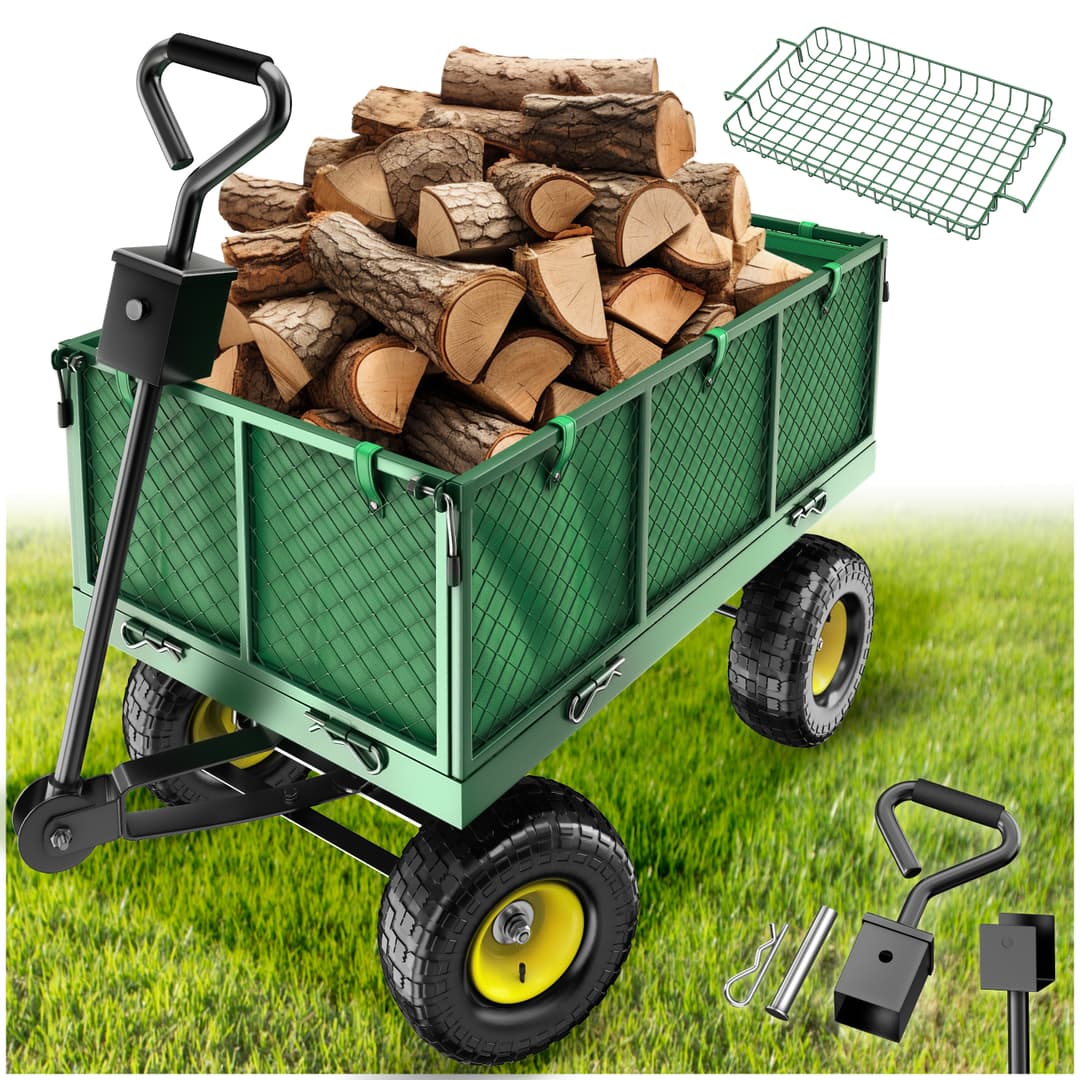 Bollerwagen mit Ablage max. 550kg - grün