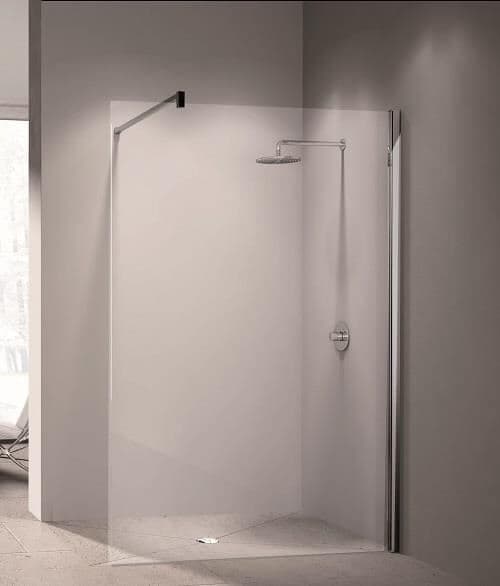 Alva Aqua Spa Glaselement 130cm Glas ESG Clean, chrom