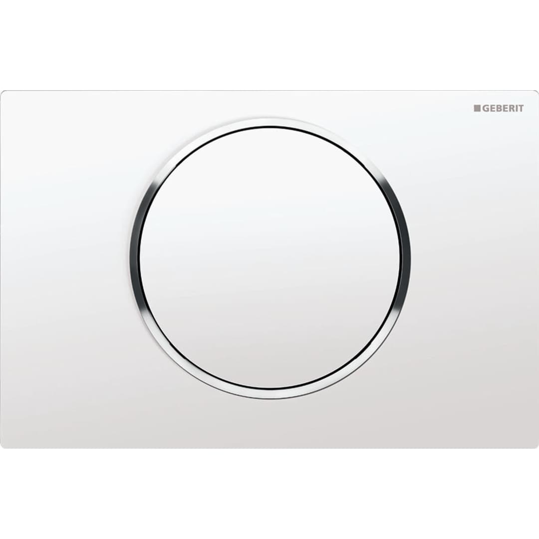 Geberit Sigma10 Drückerplatte weiß/glanzchrom – Spül-Stopp-Spülung