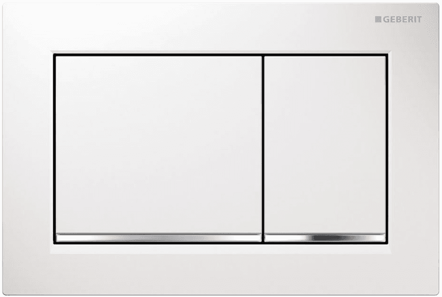 Geberit Sigma20 Drückerplatte – Weiß/Glanzchrom