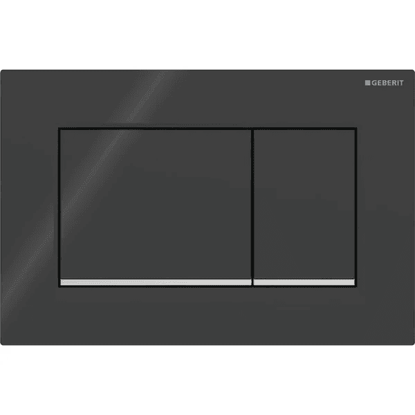 Geberit Sigma20 Drückerplatte – Schwarz/Glanzchrom 2-Mengen