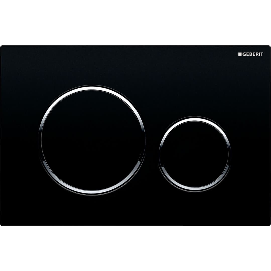 Geberit Sigma20 Drückerplatte – Schwarz/Glanzchrom