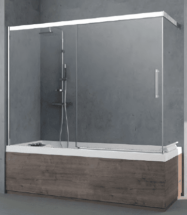 Alva Wannenwand 2-teilig, 150x167-170cm, links