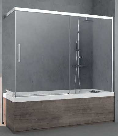 Alva Wannenwand 2-teilig, 150x167-170cm, rechts