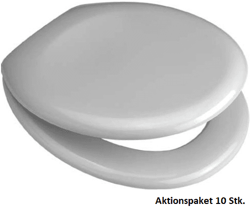 Basic WC-Sitz m. Deckel, Aktionspaket zu 10 Stk.