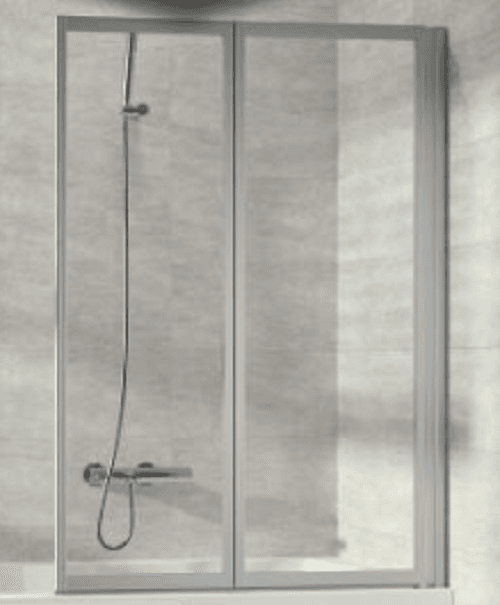 DIANA Flex Badewannenabtrennung 2-tlg. 100x140cm, ESG-klar