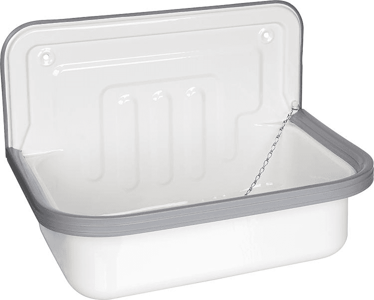 Stahlausgussbecken Contra 505 – Emailliert, 505×330 mm