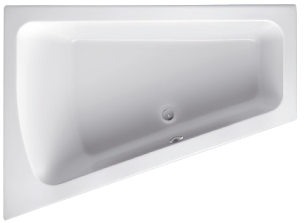 Artweger Raumsparbadewanne Corinna links 170x125x47 cm / ohne Wannenträger