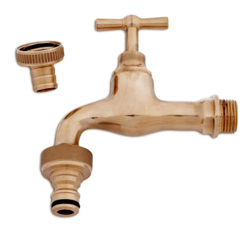 Wasserhahn "Wasserfranz" Messing / 3/4 Zoll / ohne Hahnstecker