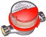 Alva Acta Wohnungswasserzähler Warmwasser / 1" AG/ Qn 2,5m³ / h, l = 130 mm